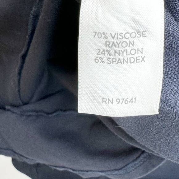 J. Jill Ponte Womens Navy Blue Ruffled Knee Length Dress XL - Picture 3 of 5